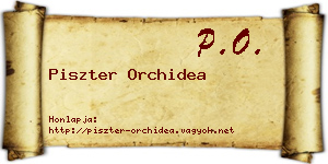 Piszter Orchidea névjegykártya